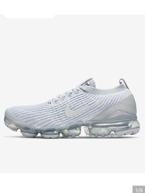 Nike Air Vapormax Flyknit 3 White Running Sneakers size 8.5